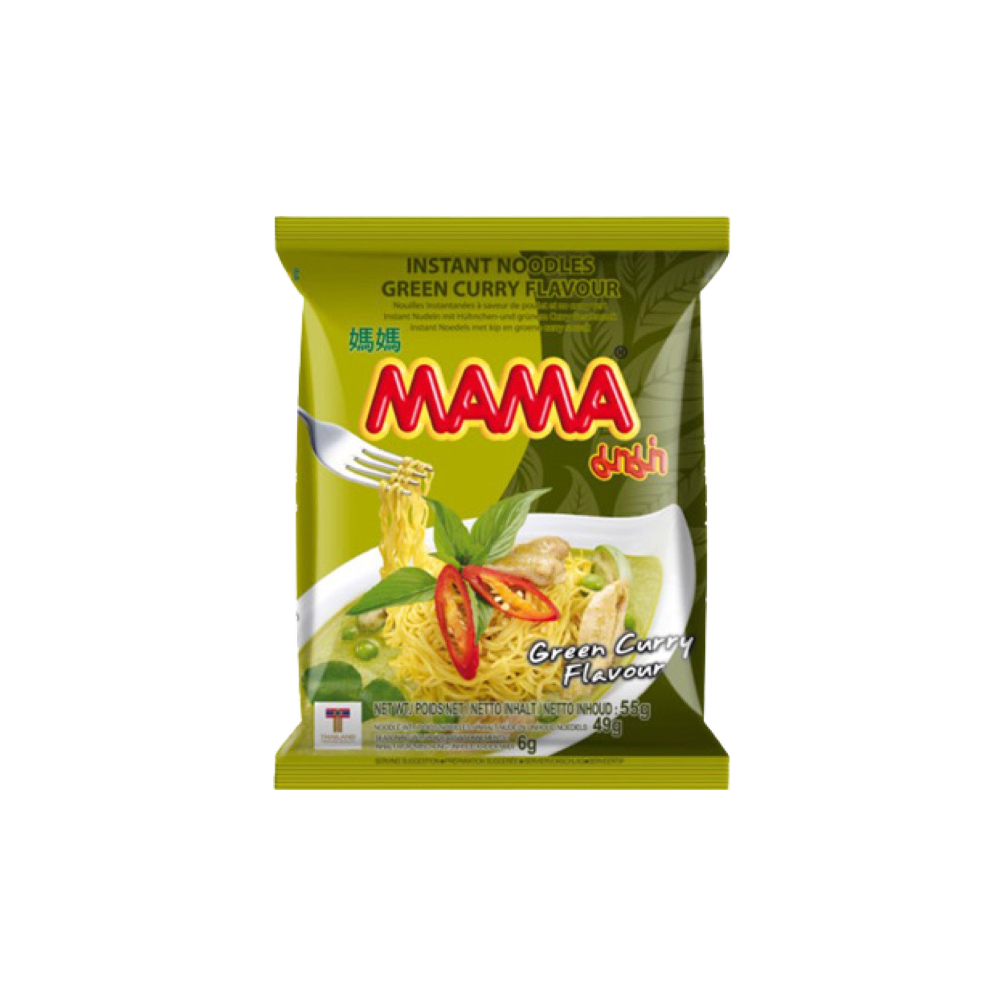  Mama instant cup noodles Chicken Green Curry Flavor