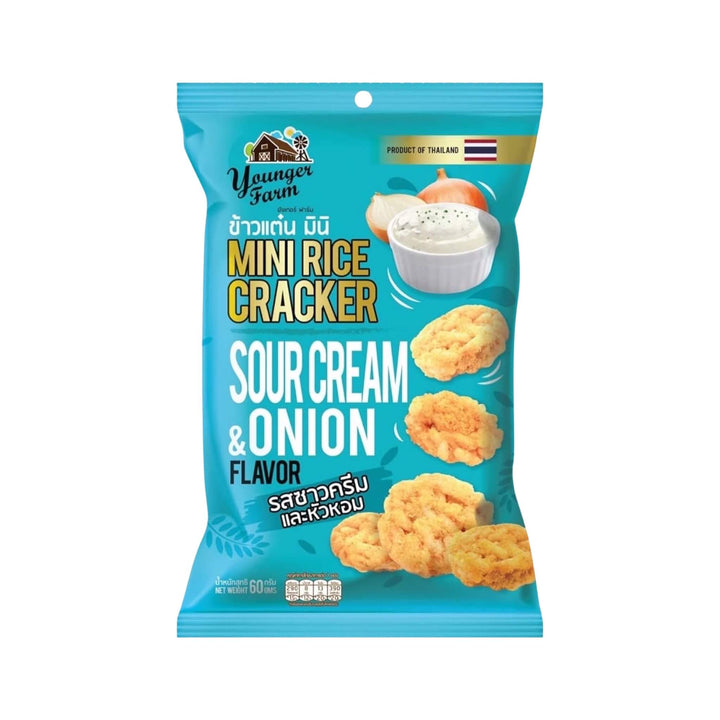 YOUNGER FARM Mini Rice Crackers Sour Cream & Onion | Matthew’s Foods Online