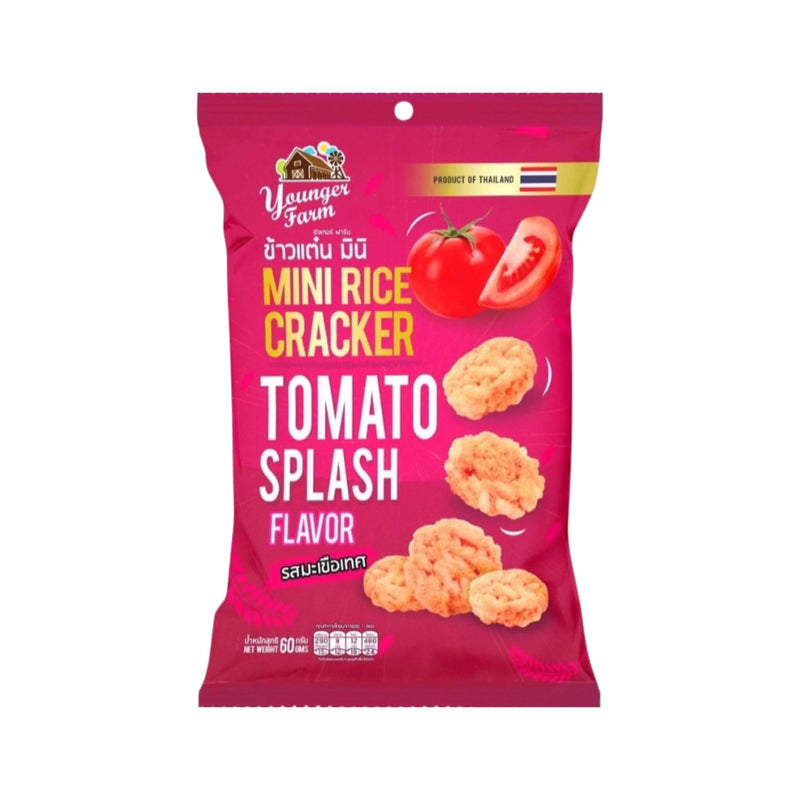 YOUNGER FARM Mini Rice Crackers Tomato Splash | Matthew’s Foods Online