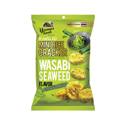 YOUNGER FARM Mini Rice Crackers Wasabi Seaweed | Matthew’s Foods Online