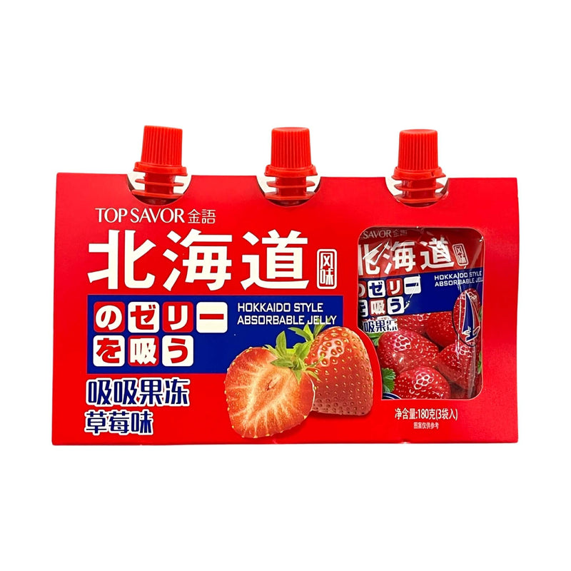 TOP SAVOR Hokkaido Style Absorbable Jelly Strawberry Flavour 金語-北海道風味吸吸果凍 | Matthew&