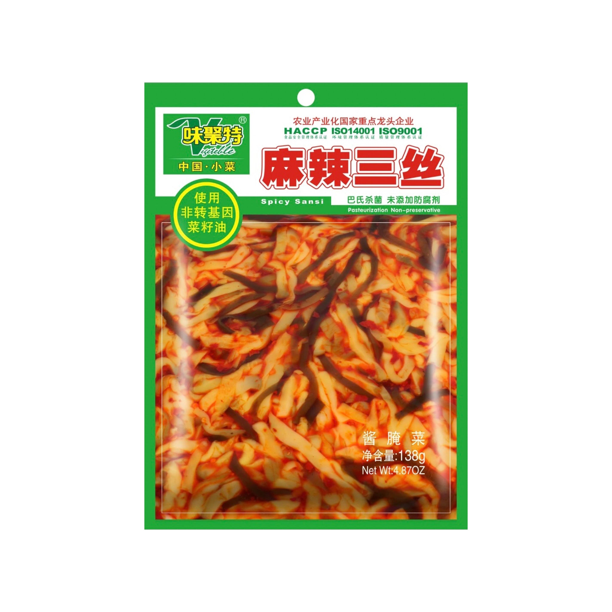 WJT Spicy Sansi - Chinese Shredded Mix Vegetables 味聚特麻辣三絲 – Matthew's ...