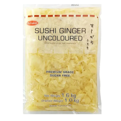 YUTAKA Catering Size Sushi Ginger - Uncoloured - 1.6kg | Matthew's Foods Online 