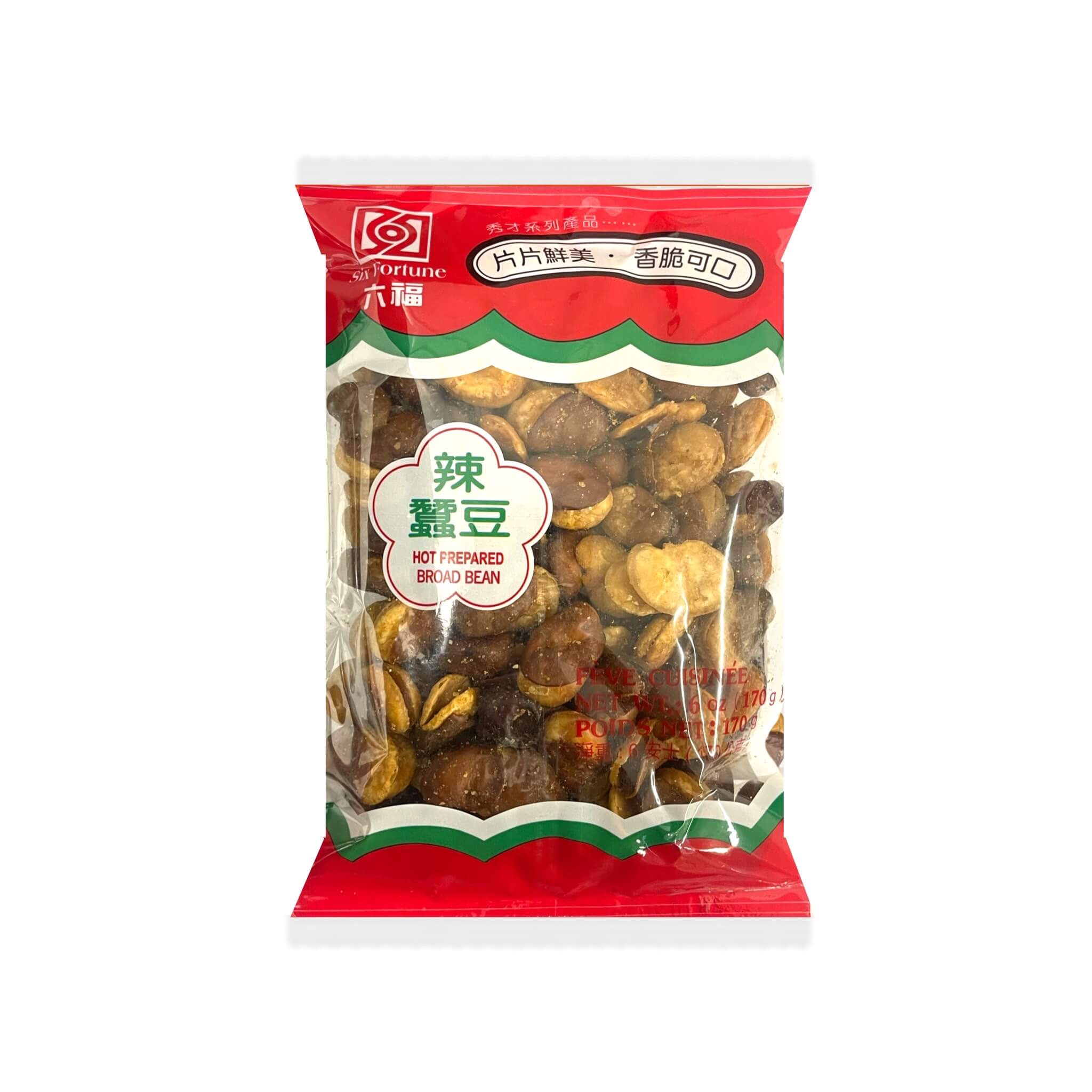 SIX FORTUNE Prepared Broad Beans Snacks 六福-蠶豆 | Matthew's Foods Online